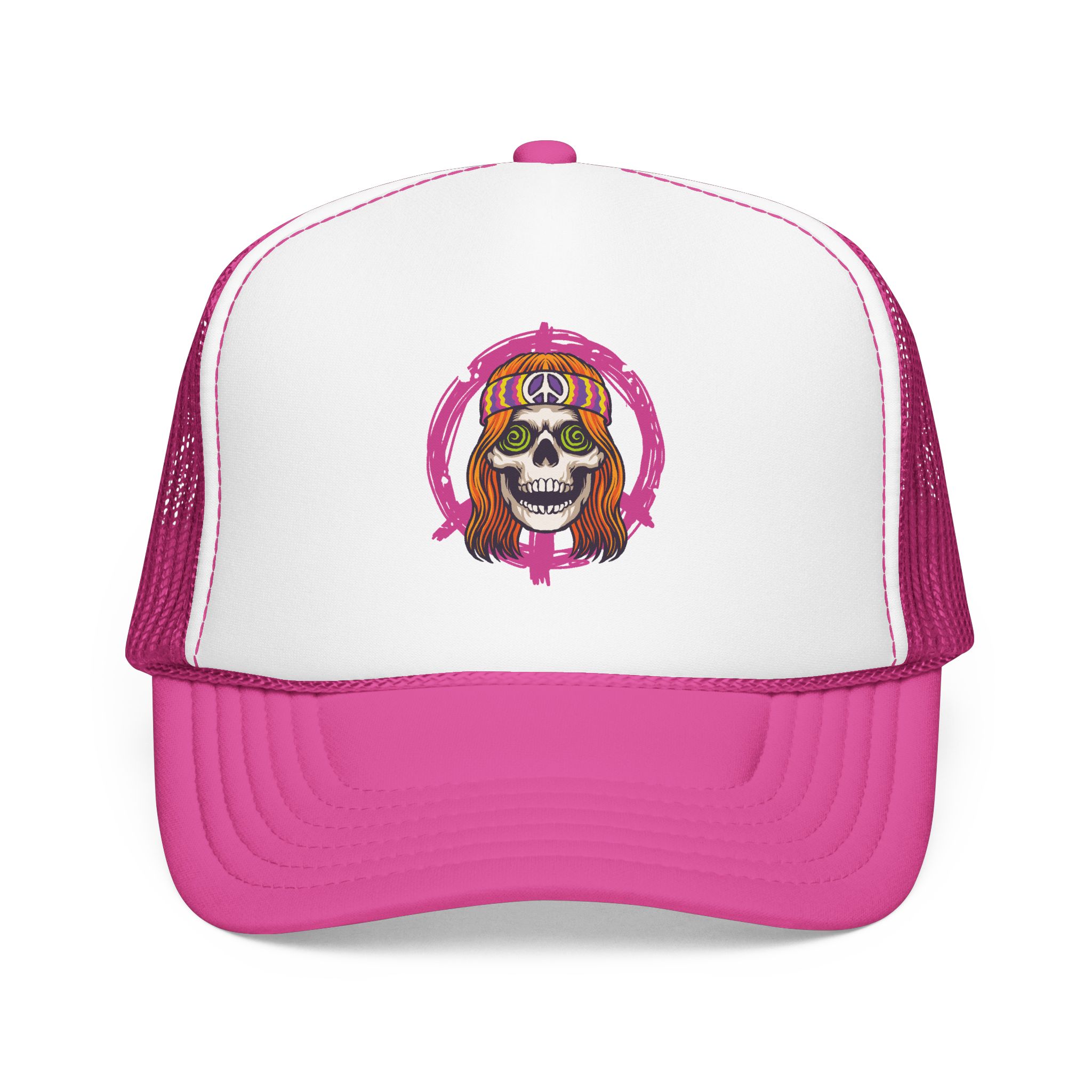 No. 105 - Endless Trip Skull Trucker Hat - Image 4