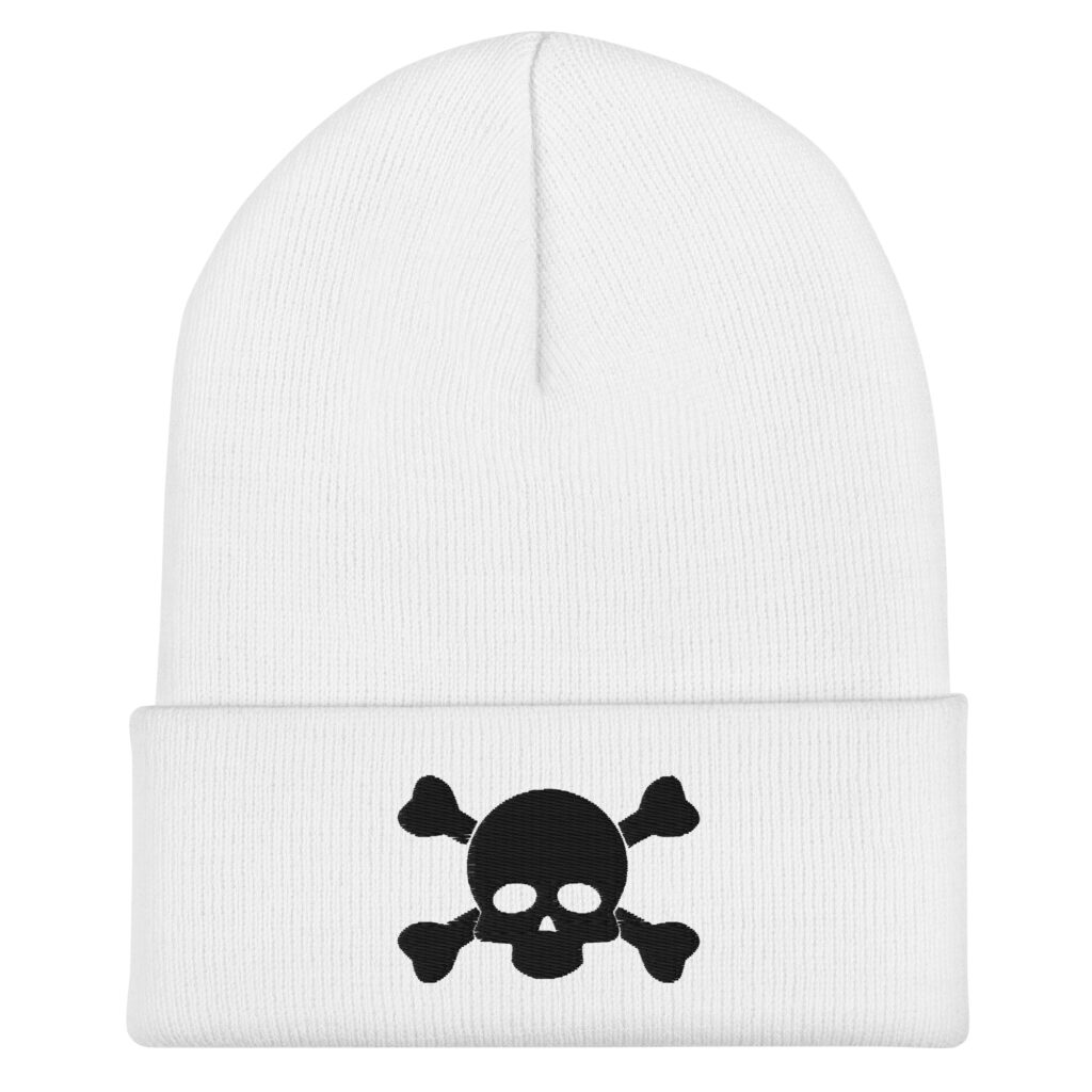 No. 6 - Skull & Bones Embroidered Skull Beanie
