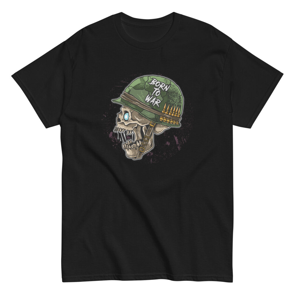 No. 245 - Born To War Skull Shirt