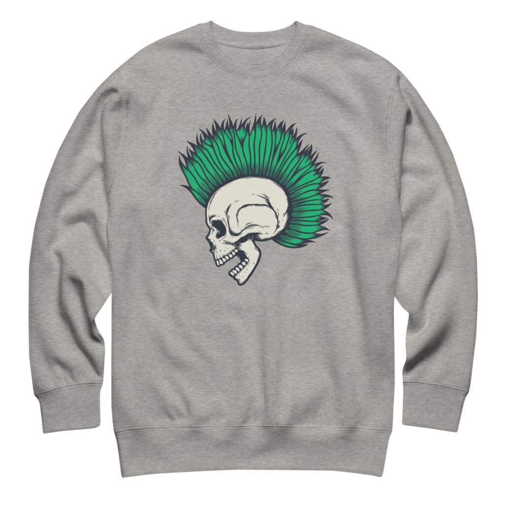 Eternal Punk Carbon Grey Skull Sweatshirt (No. 111 Limited Edition)