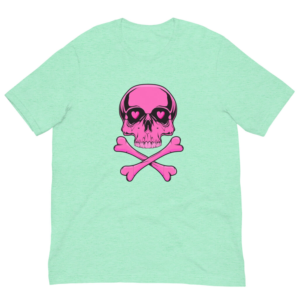 Love and Death Heather Mint Skull Shirt (No. 185 Limited Edition)
