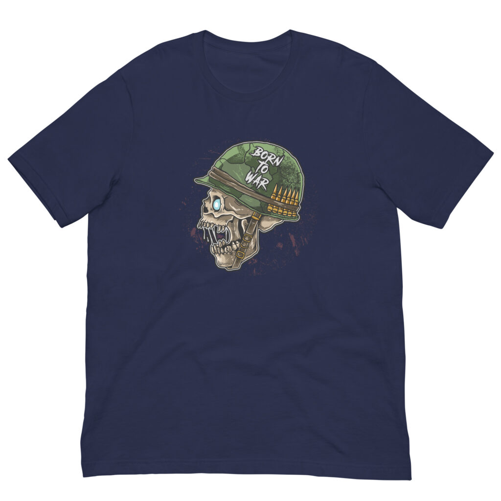 Born To War Navy Skull Shirt (No. 245 Limited Edition)