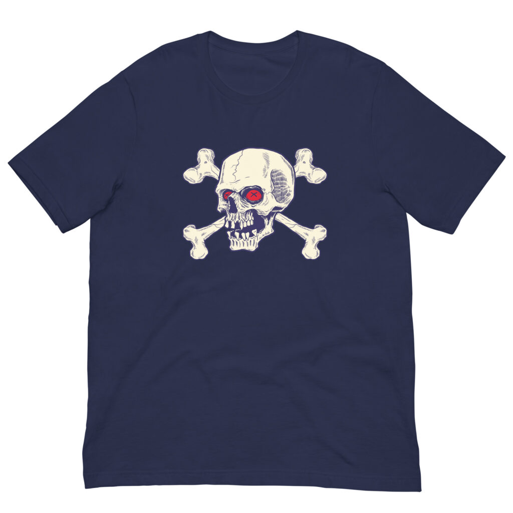 Red Eyes Navy Skull Shirt (No. 122 Limited Edition)