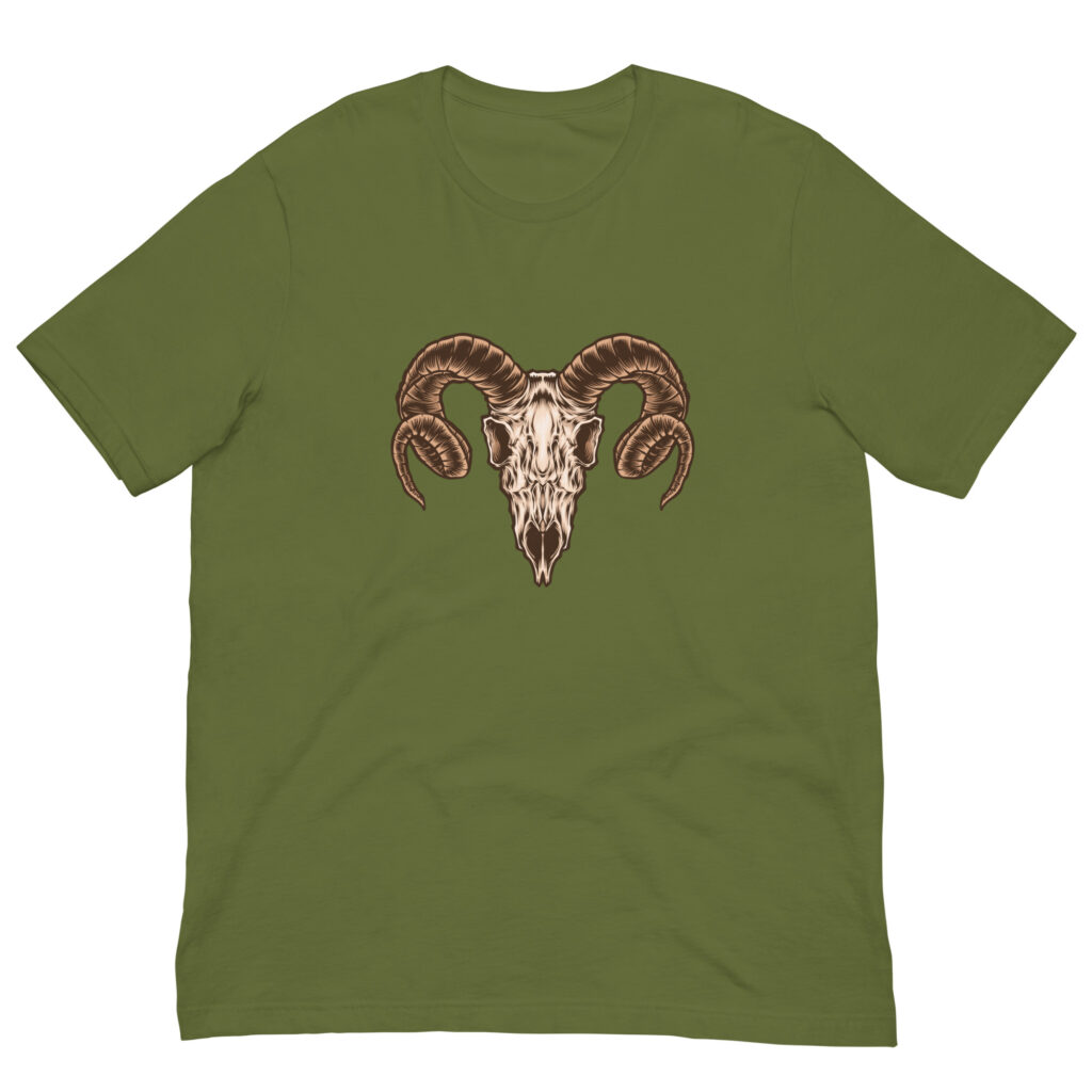 The Horns Olive Green Skull Shirt (No. 101 Limited Edition)