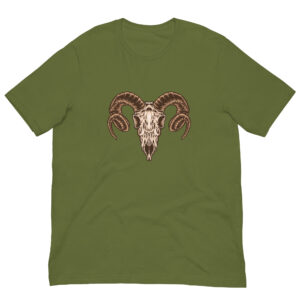 The Horns Olive Green Skull Shirt (No. 101 Limited Edition)