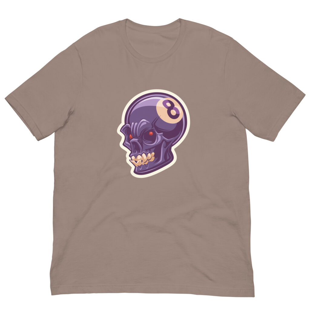 Behind The Eight Ball Pebble Gray Skull Shirt (No. 222 Limited Edition)