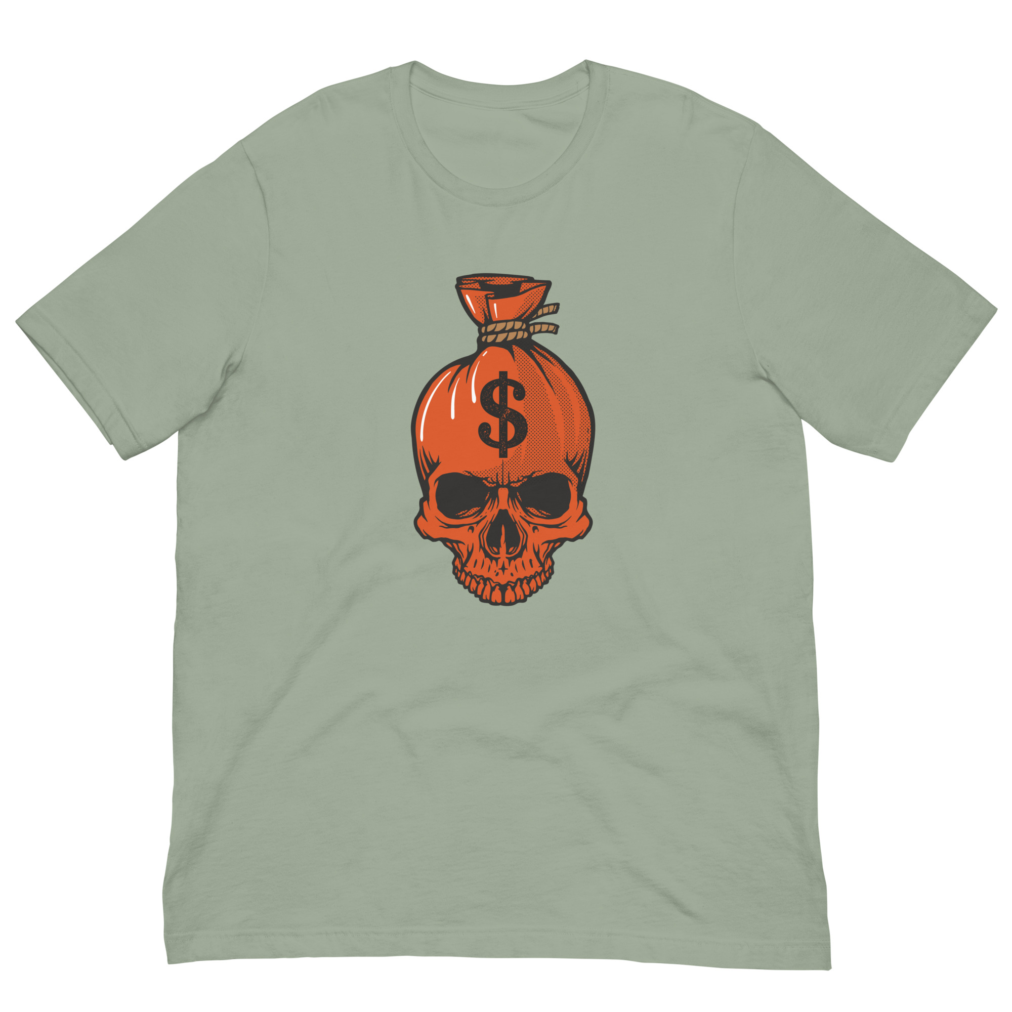 Can't Take It With You Sage Green Skull Shirt (No. 266 Limited Edition) - Image 1