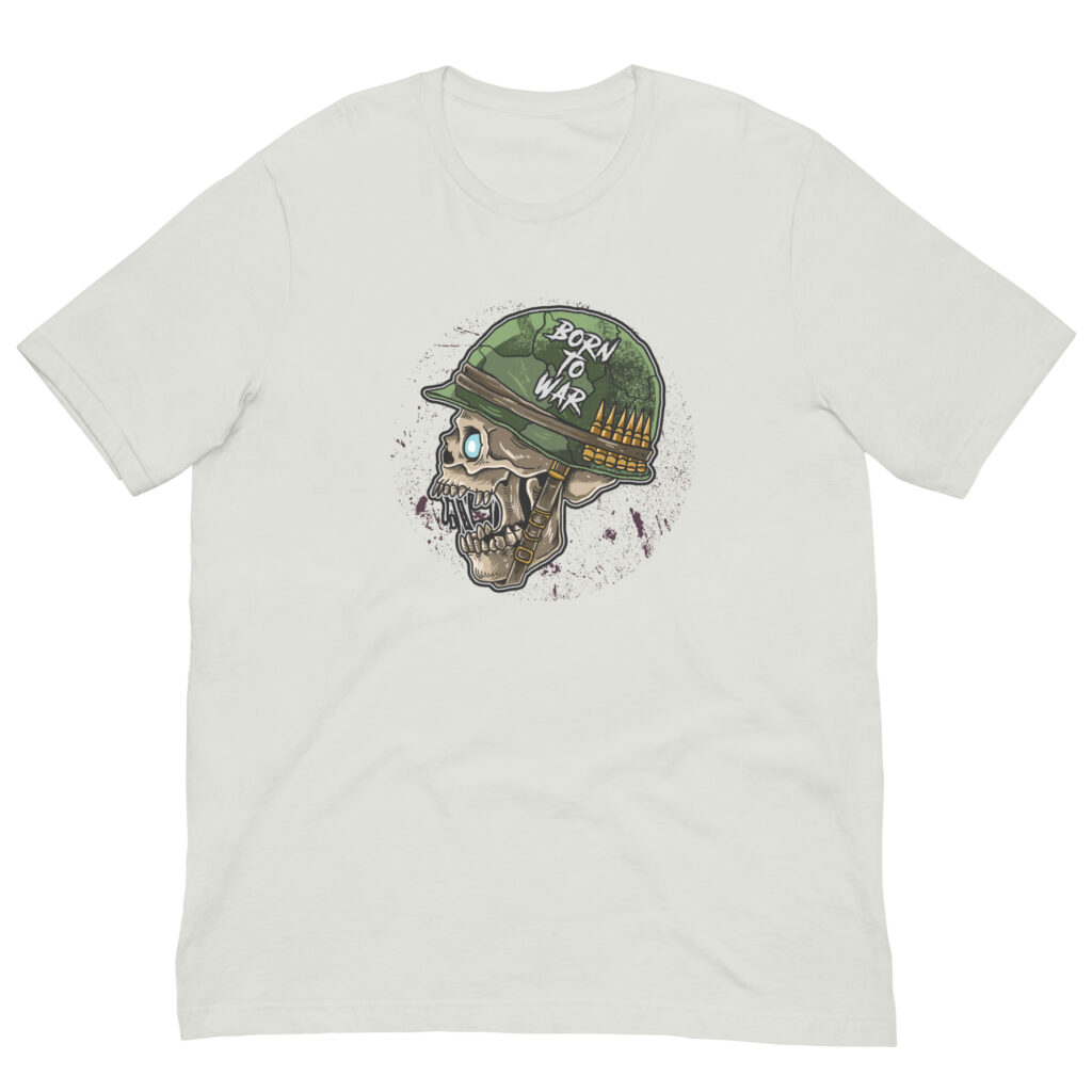 Born To War Silver Skull Shirt (No. 245 Limited Edition)