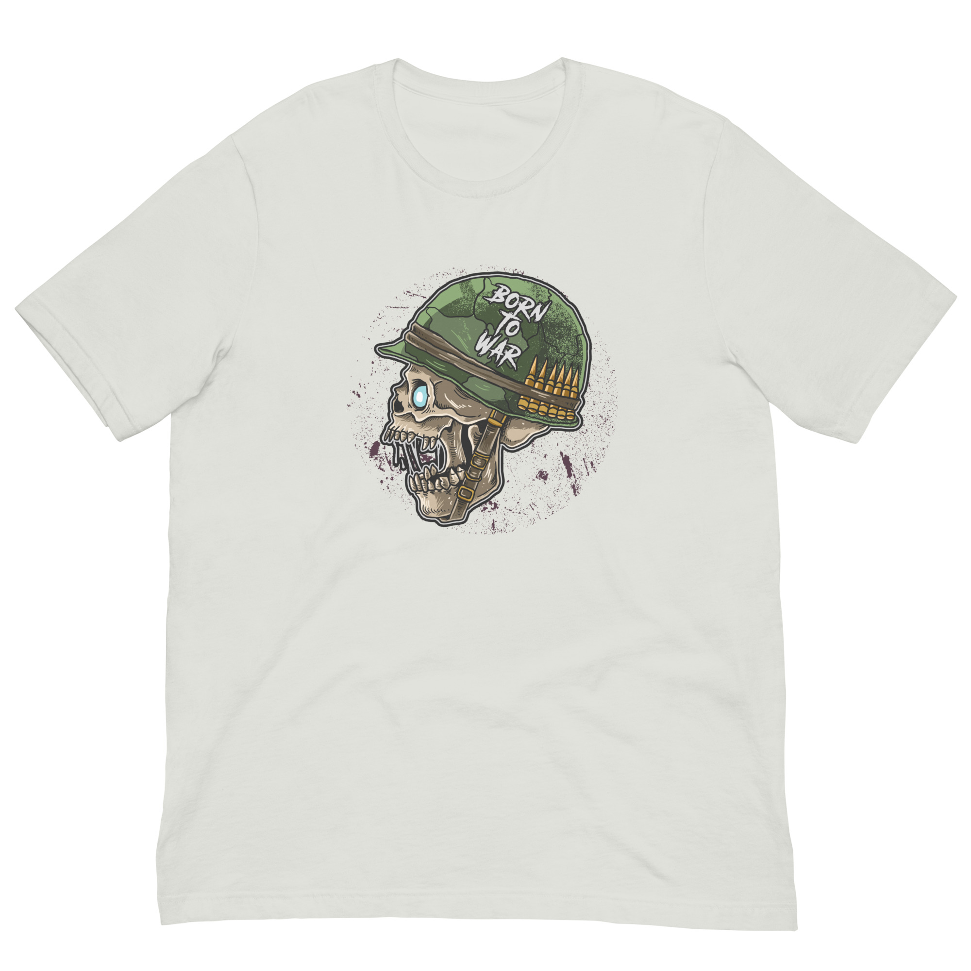 Born To War Silver Skull Shirt (No. 245 Limited Edition) - Image 1