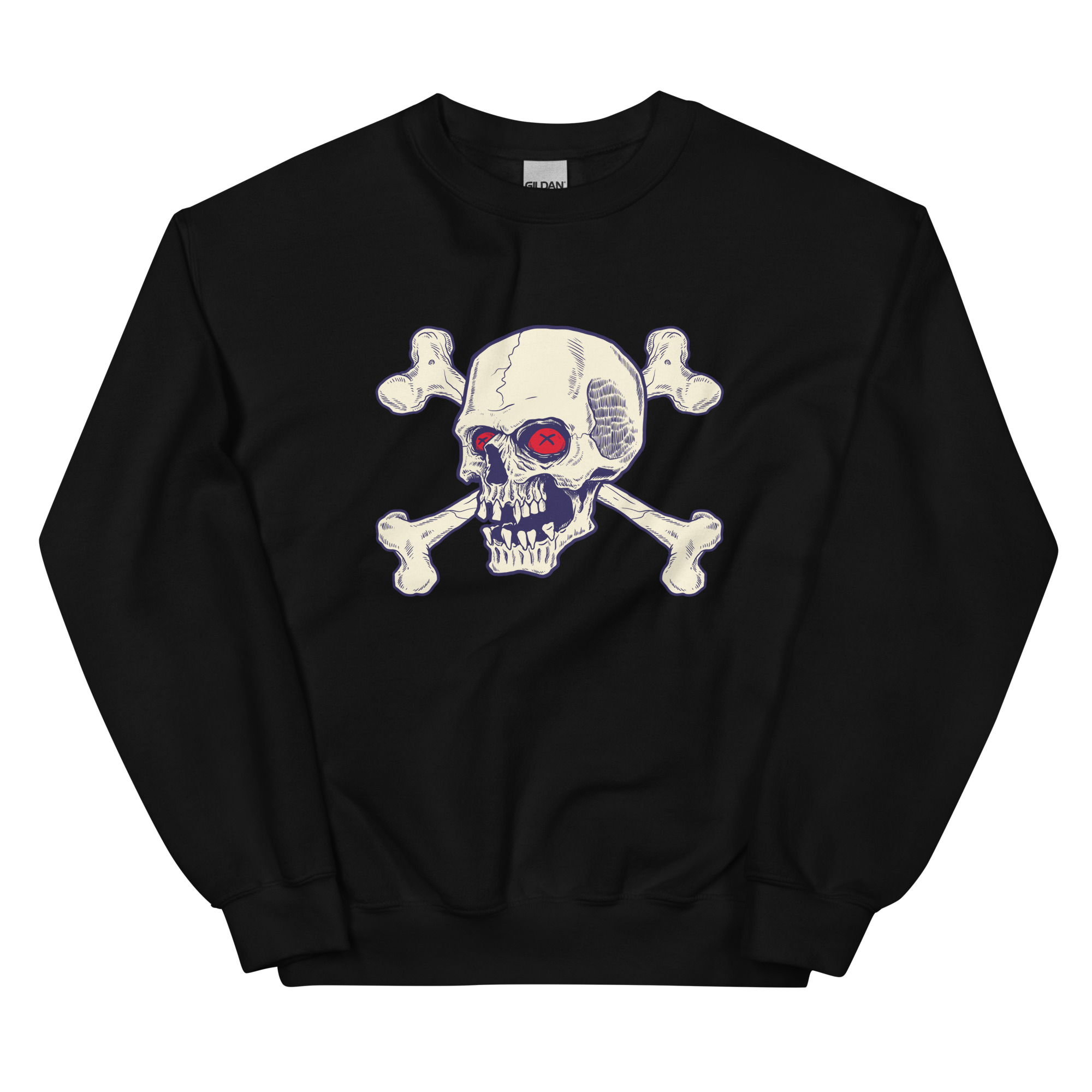 No. 122 - Red Eyes Skull Crewneck Sweatshirt - Image 2
