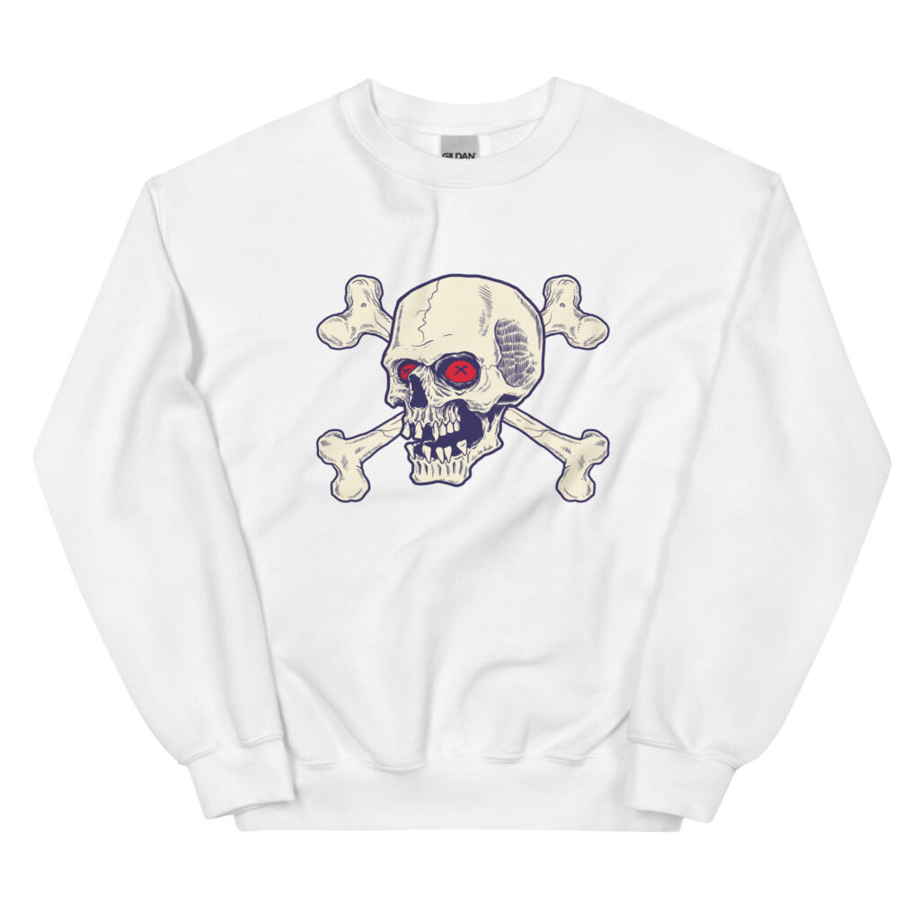 No. 122 - Red Eyes Skull Crewneck Sweatshirt