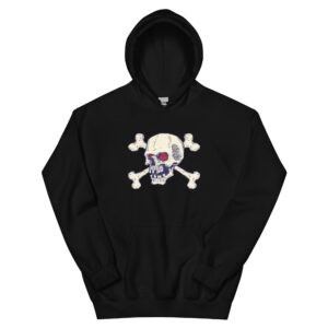 No. 122 – Red Eyes Skull Hooded Sweatshirt - Image 2