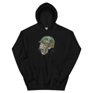 No. 245 - Born To War Skull Hoodie - Image 1