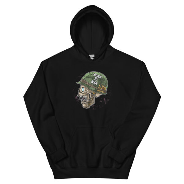No. 245 - Born To War Skull Hoodie