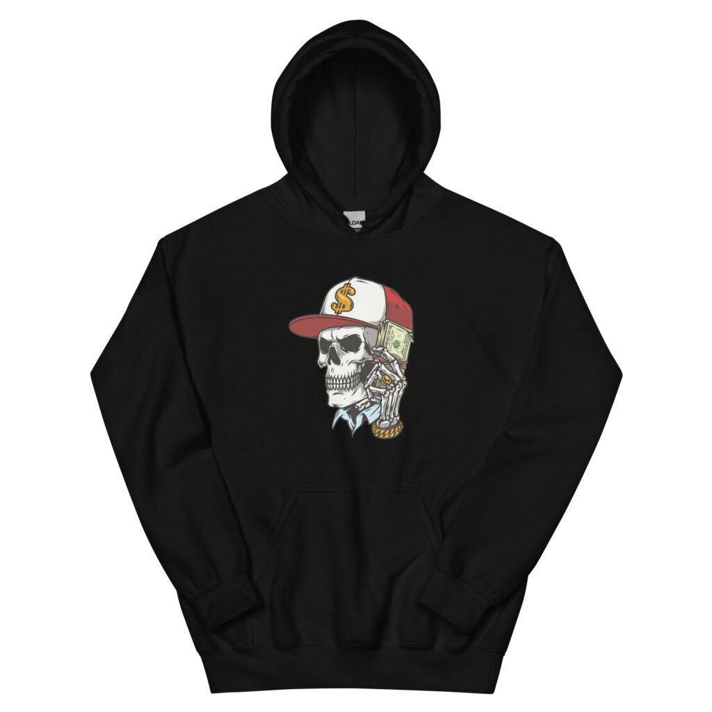 No. 199 - Afterlife Hustlin' Skull Hoodie