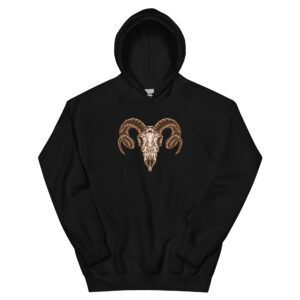 No. 101 - The Horns Skull Hooded Sweatshirt - Image 2