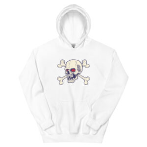 No. 122 – Red Eyes Skull Hooded Sweatshirt - Image 1