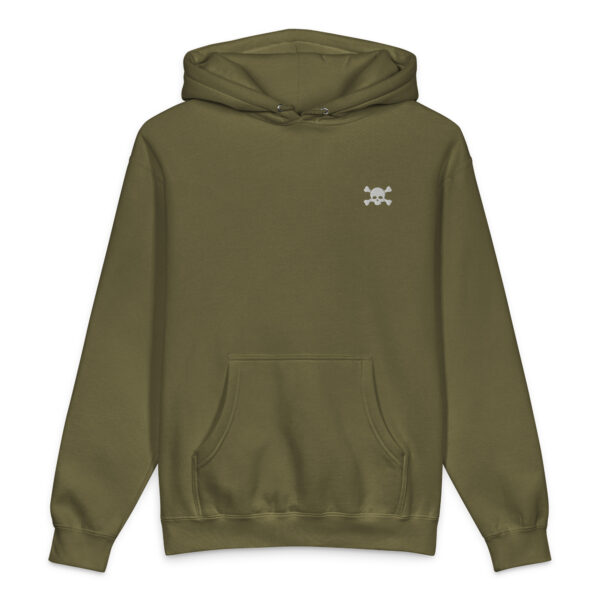 No. 6 – Embroidered Army Green Skull Hoodie