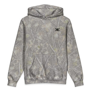 No. 6 – Embroidered Deadwood Tree Camo Skull Hoodie