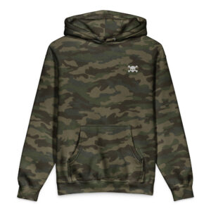 No. 6 – Embroidered Forest Camo Skull Hoodie