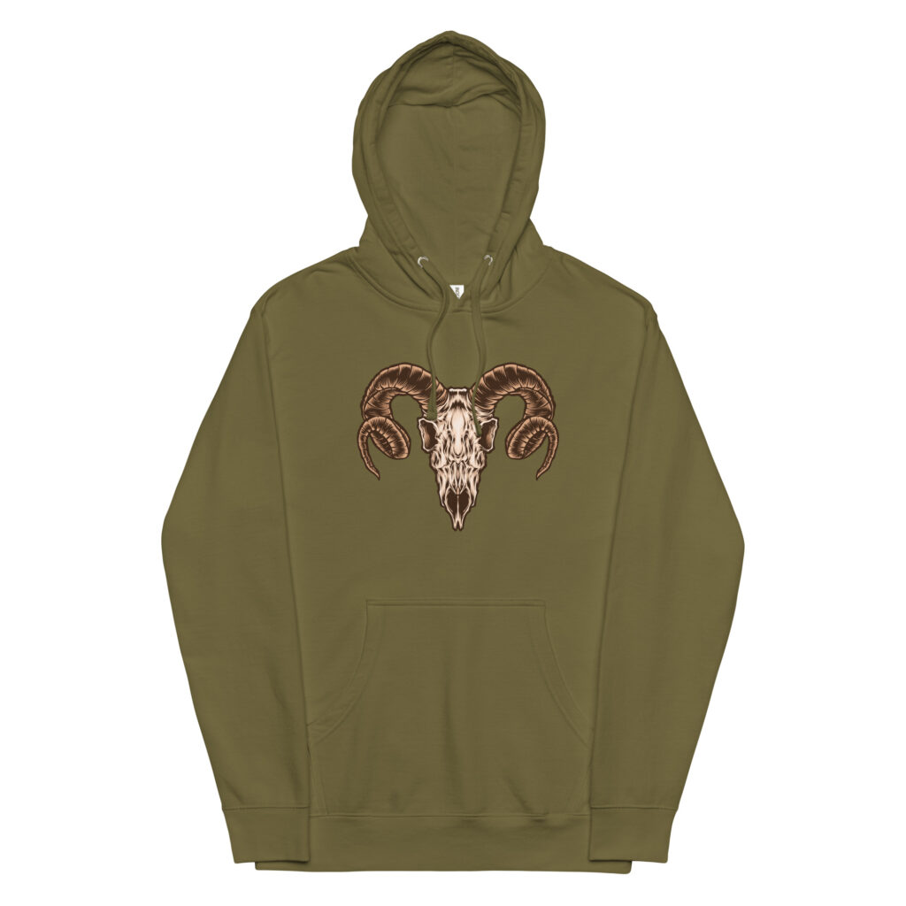 The Horns Army Green Skull Hoodie (No. 101 Limited Edition)