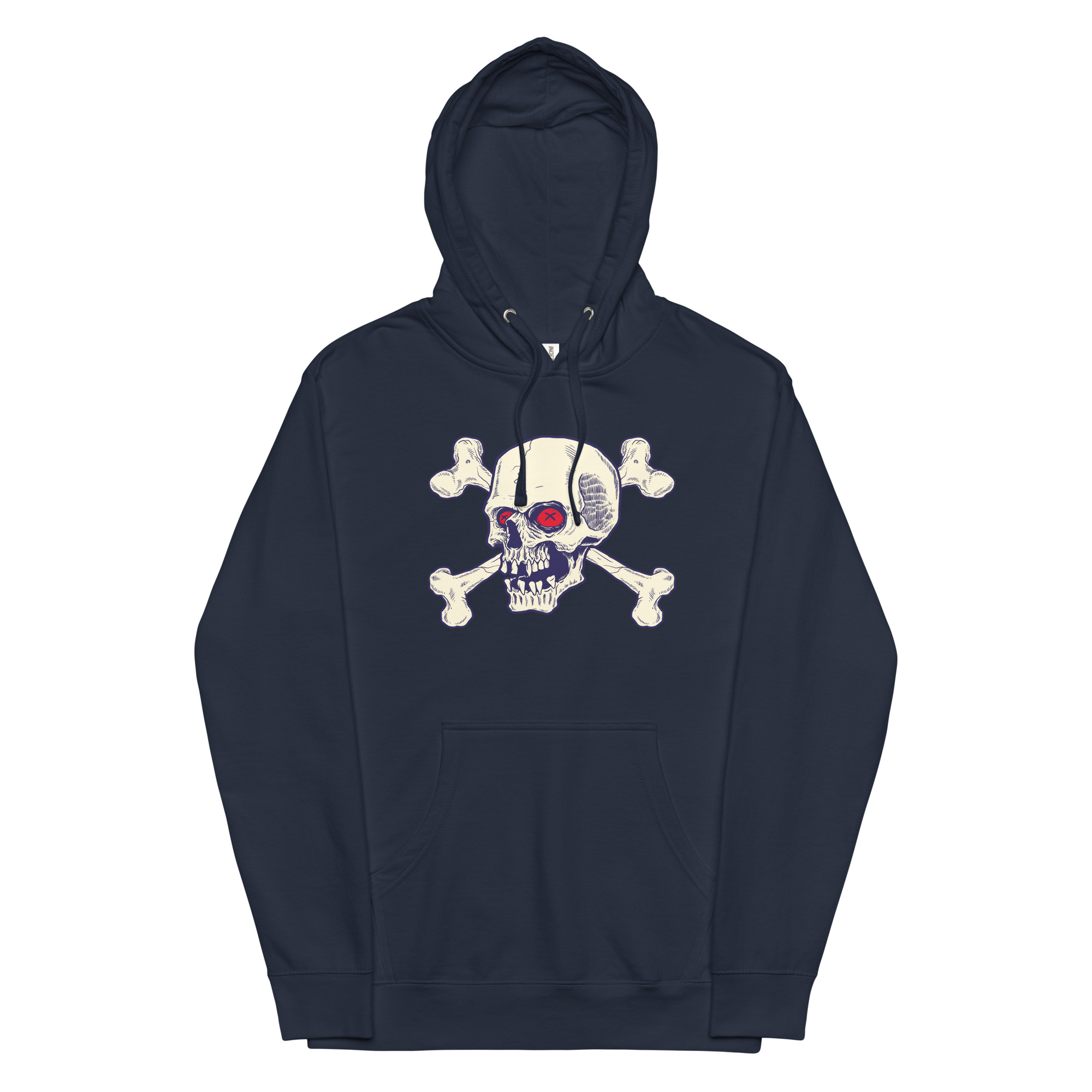 Red Eyes Navy Skull Hoodie (No. 122 Limited Edition) - Image 1