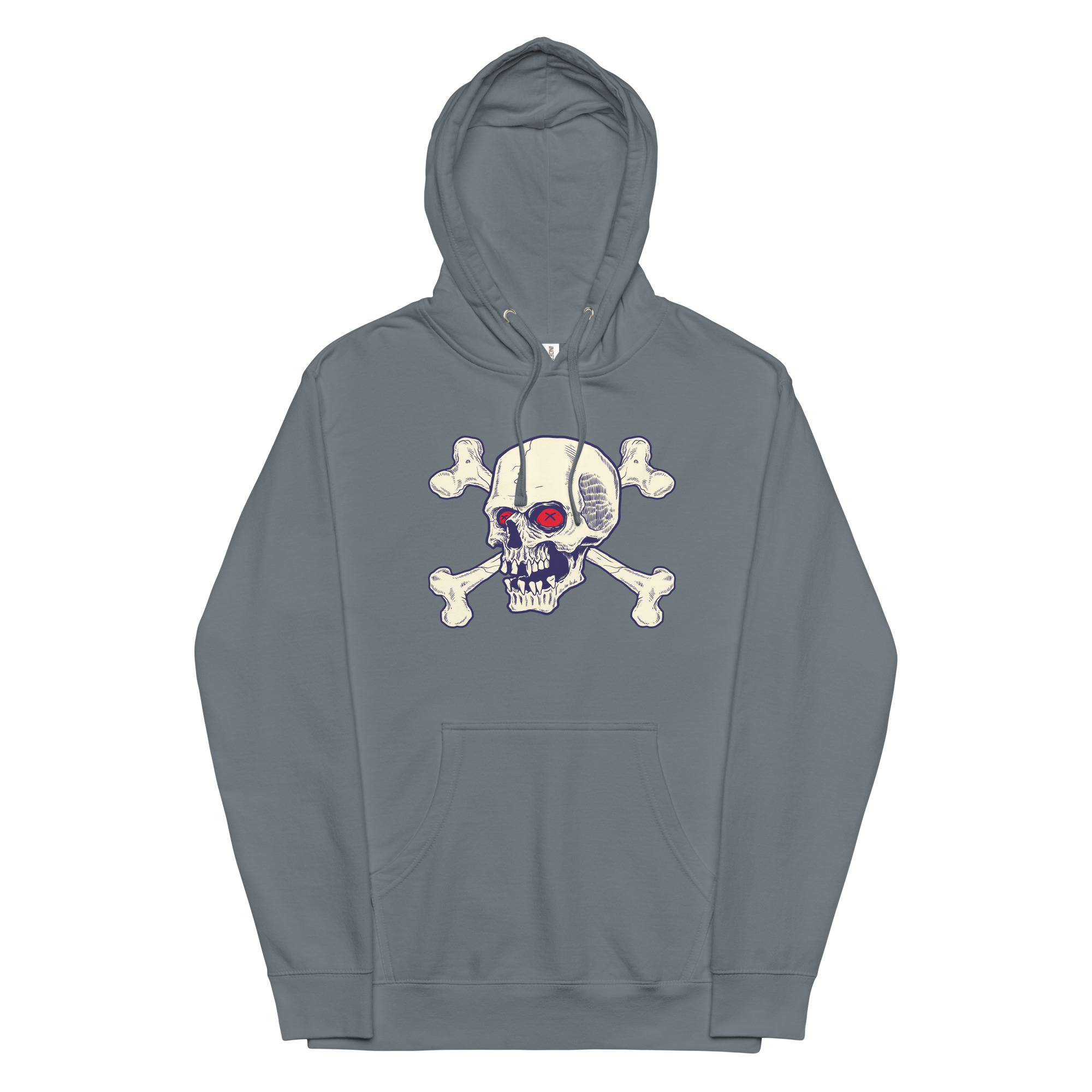 Red Eyes Storm Blue Skull Hoodie (No. 122 Limited Edition) - Image 1