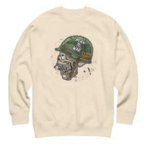Born To War Off-White Skull Sweatshirt (No. 245 Limited Edition)