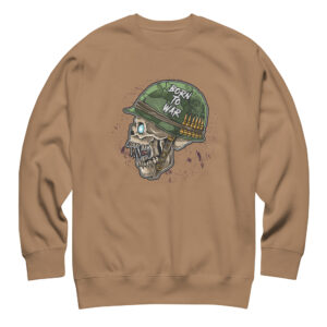 Born To War Latte Brown Skull Sweatshirt (No. 245 Limited Edition)