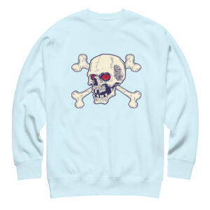 Red Eyes Sky Blue Skull Sweatshirt (No. 122 Limited Edition)