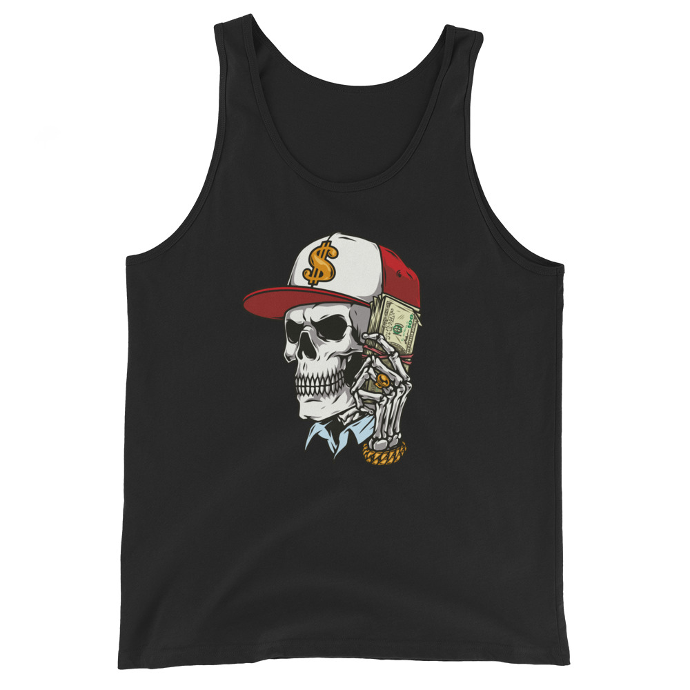 No. 199 - Afterlife Hustlin' Skull Tank Top