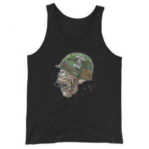 No. 245 - Born To War Skull Tank - Image 2